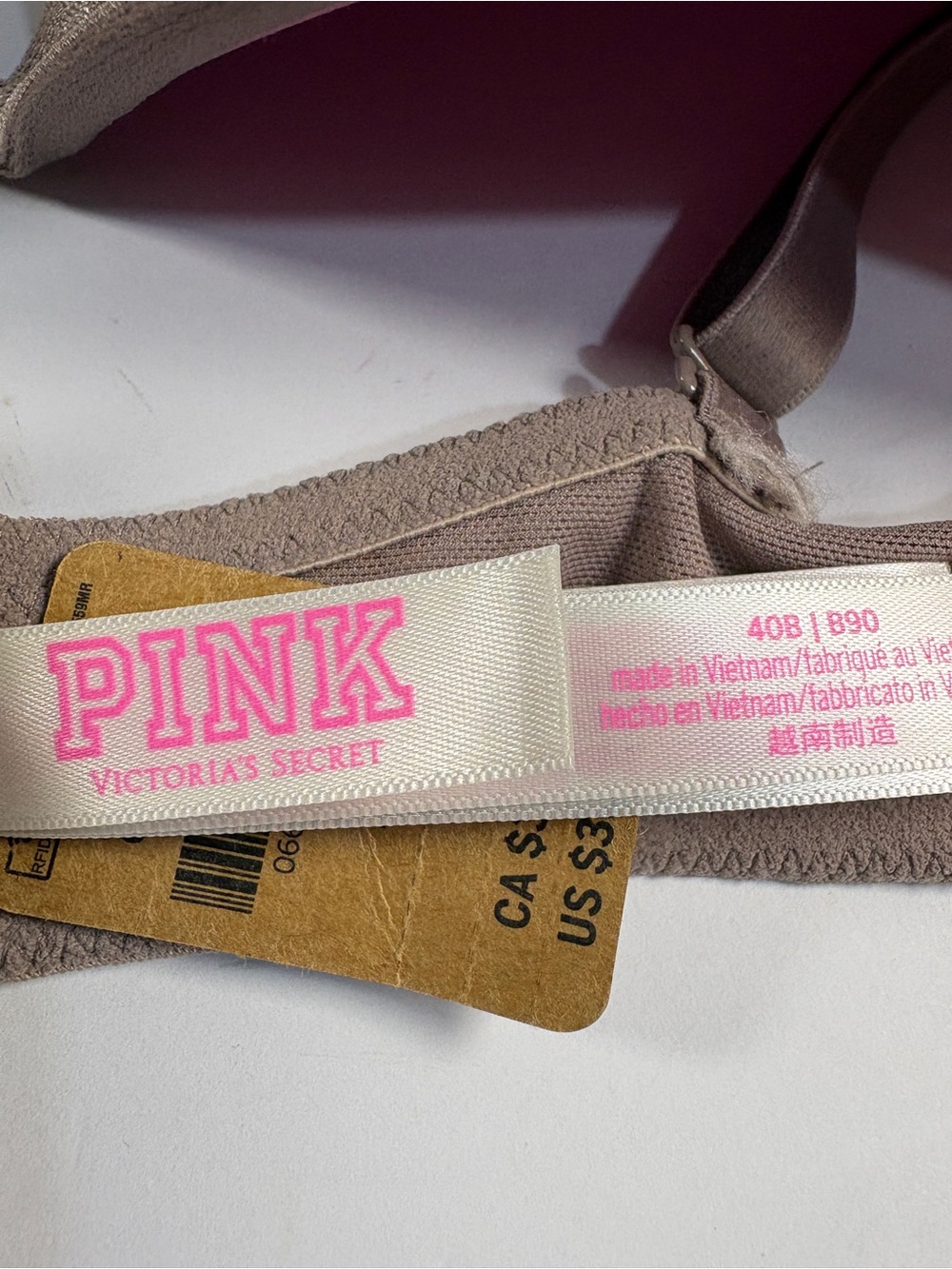 PINK Victoria's Secret Super Push-Up Bra 40B Style 11236401 Polka Dot NWT - Picture 5 of 7